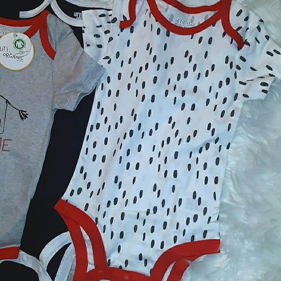 NWT Little Star Organic Super soft 5 pack Bodysuits *18mo* - Picture 7 of 14